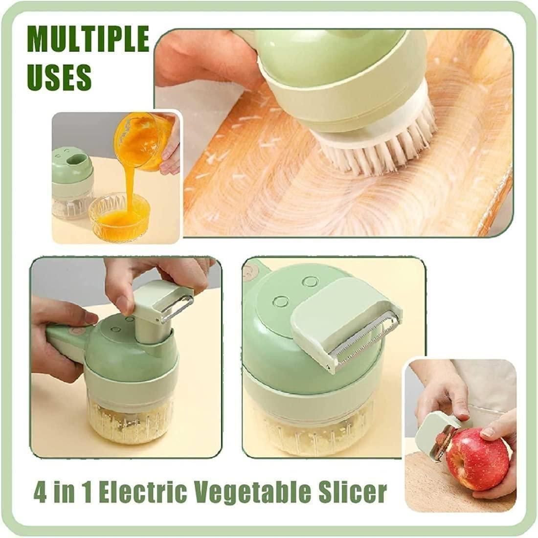 4-in-1 Electric Vegetable Cutter Set