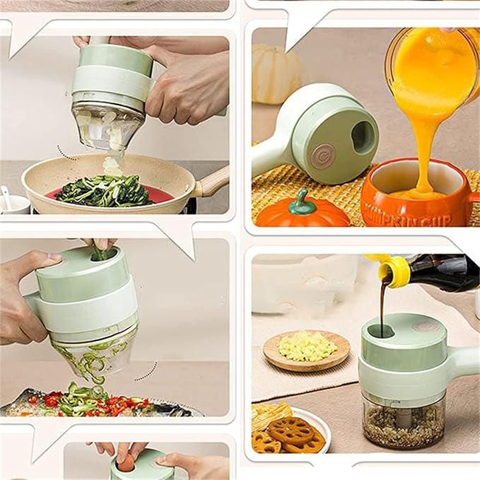4-in-1 Electric Vegetable Cutter Set