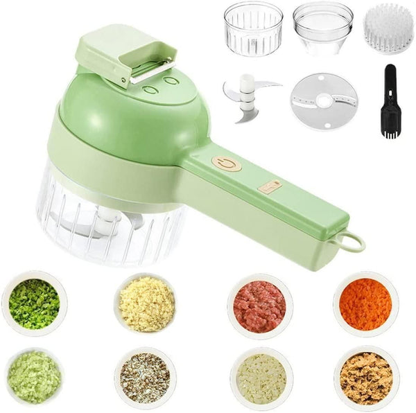 4-in-1 Electric Vegetable Cutter Set