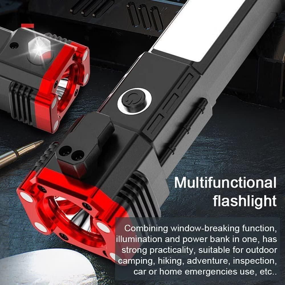 Portable Rechargeable LED Flashlight – High Power Torch with Zoom & USB Charging