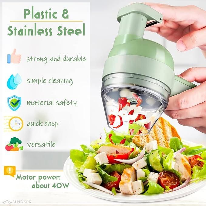 4-in-1 Electric Vegetable Cutter Set