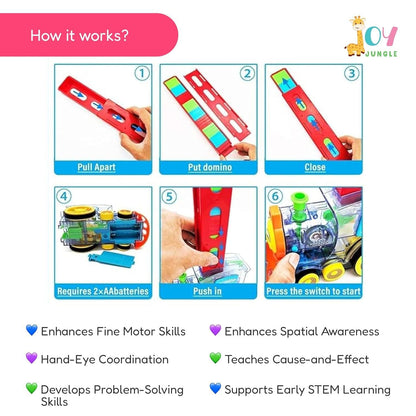 Self-Loading Domino Train Toy