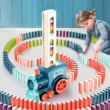 Self-Loading Domino Train Toy
