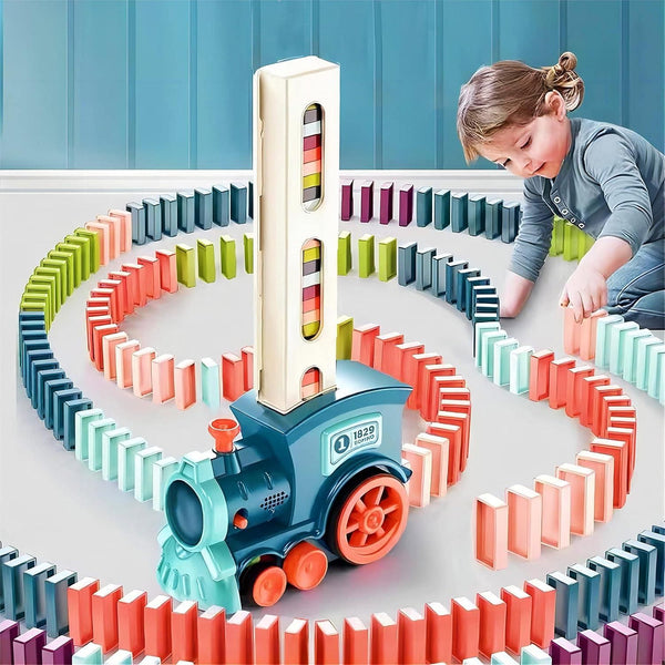 Self-Loading Domino Train Toy