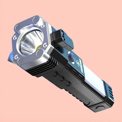 Portable Rechargeable LED Flashlight – High Power Torch with Zoom & USB Charging