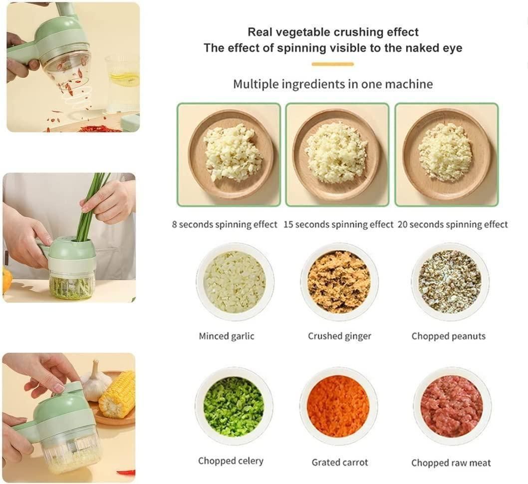 4-in-1 Electric Vegetable Cutter Set