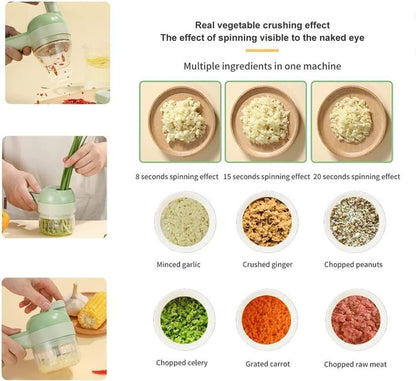 4-in-1 Electric Vegetable Cutter Set