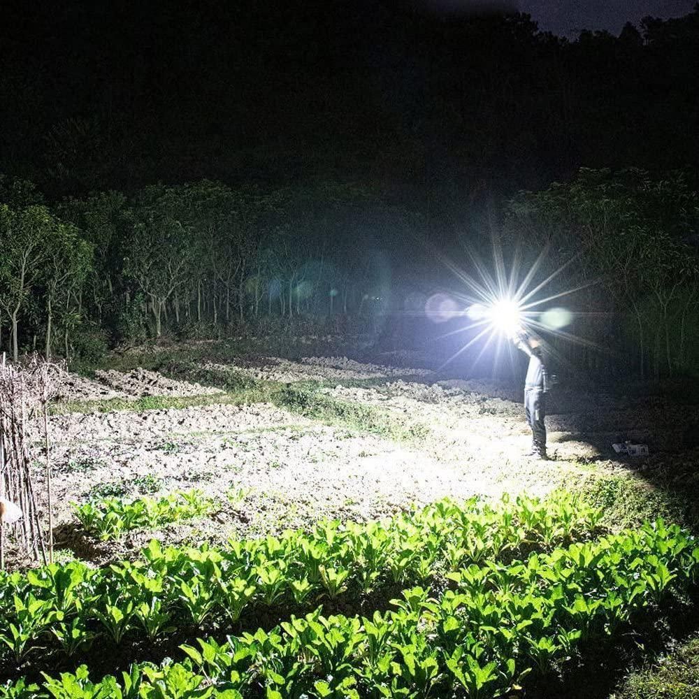Portable Rechargeable LED Flashlight – High Power Torch with Zoom & USB Charging