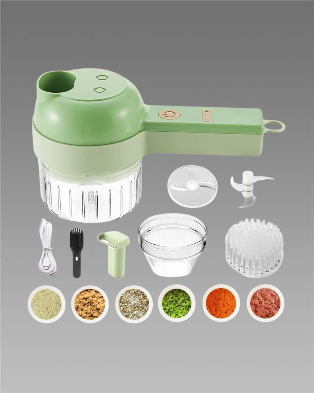 4-in-1 Electric Vegetable Cutter Set