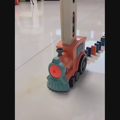 Self-Loading Domino Train Toy